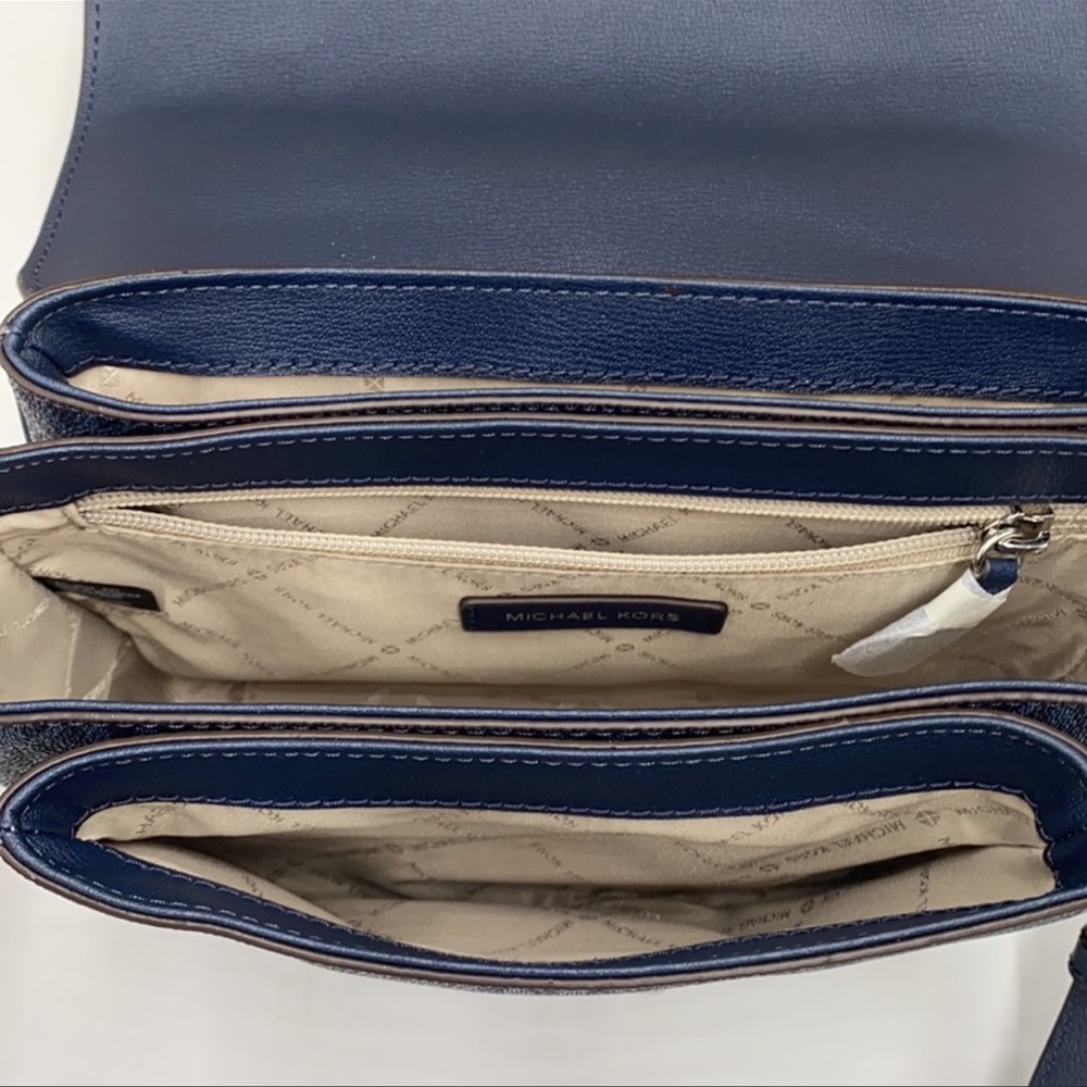 MICHAEL KORS Rose Medium Top Handle Messenger ADMI - Picture 8 of 16